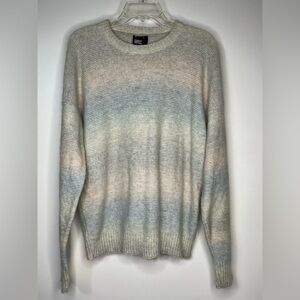 Robert Bruce Men's Large Wool Blend Long Sleeve Pullover Pastel Color Sweater